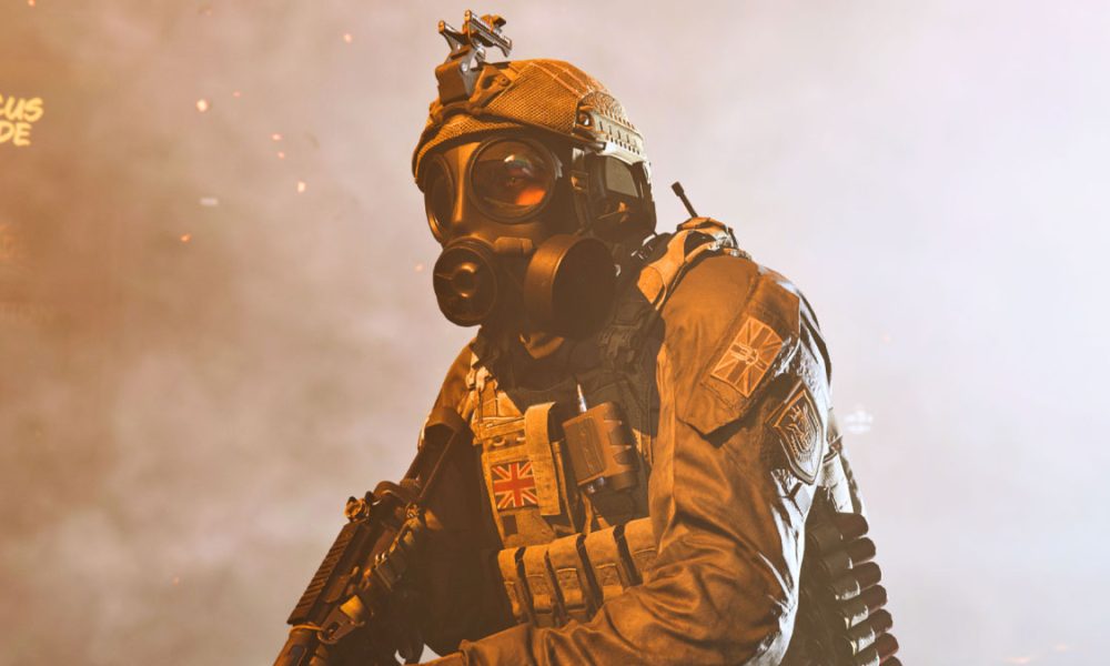 Warzone player wearing Gas Mask