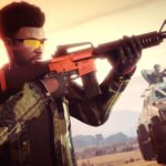 GTA Online character with Service Carbine M16