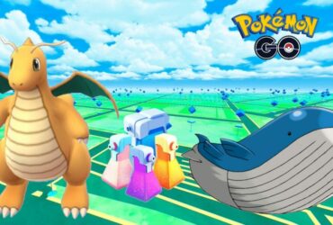 Dragonite and healing items from Pokemon Go