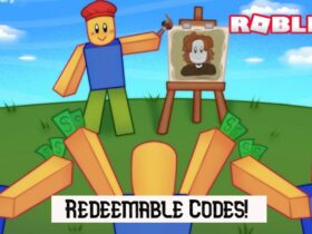 Starting Artists characters throwing money at a Roblox variant of Mona Lisa