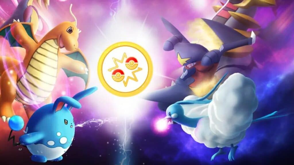 Dragonite luchando contra Altaria 