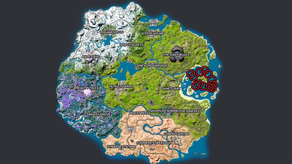 Ubicaciones de lanchas motoras en Fortnite