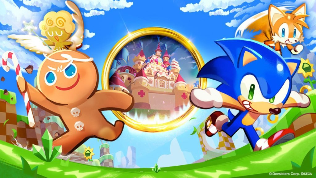 Cookie Run: arte promocional de Kingdom con galletas de Sonic y Tails