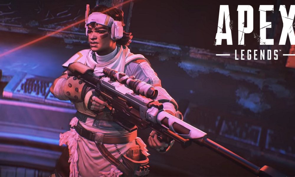 Vantage holding a Sniper Rifle in Apex Legends