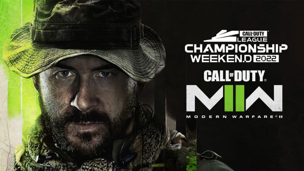 Capitán Price en Modern Warfare 2 con el logo de CDL Champs