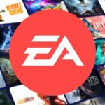 Electronic Arts logo and games catalog