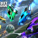 Player attacking a ball in Rocket League