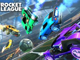 Player attacking a ball in Rocket League