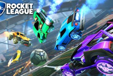 Player attacking a ball in Rocket League