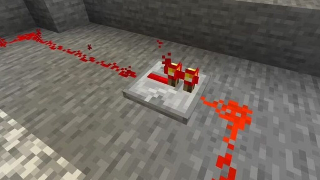 Interruptor de piedra roja en Minecraft