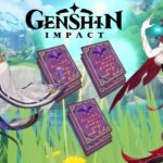 Genshin Impact characters alongside Hero's Wit books