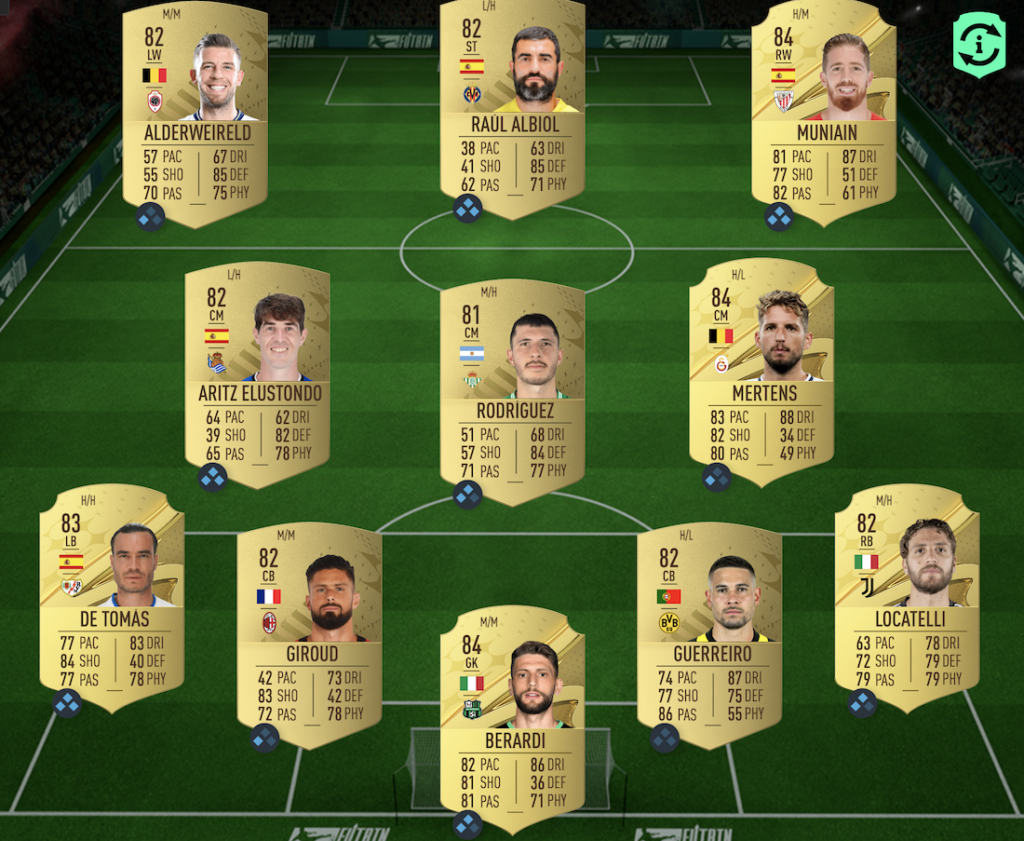 Emulación táctica Di Maria SBC solución FIFA 23