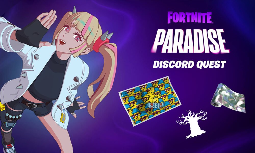 Fortnite character and Paradise Discord Quest rewards