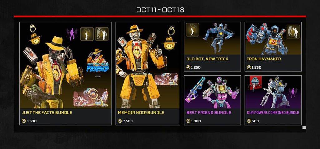 Máscaras de Apex Legends Fight or Fright del 11 al 18 de octubre