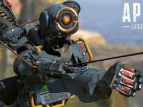 Pathfinder using his zipline in Apex Legends