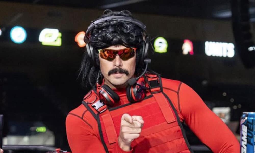 Dr Disrespect pointing towards camera