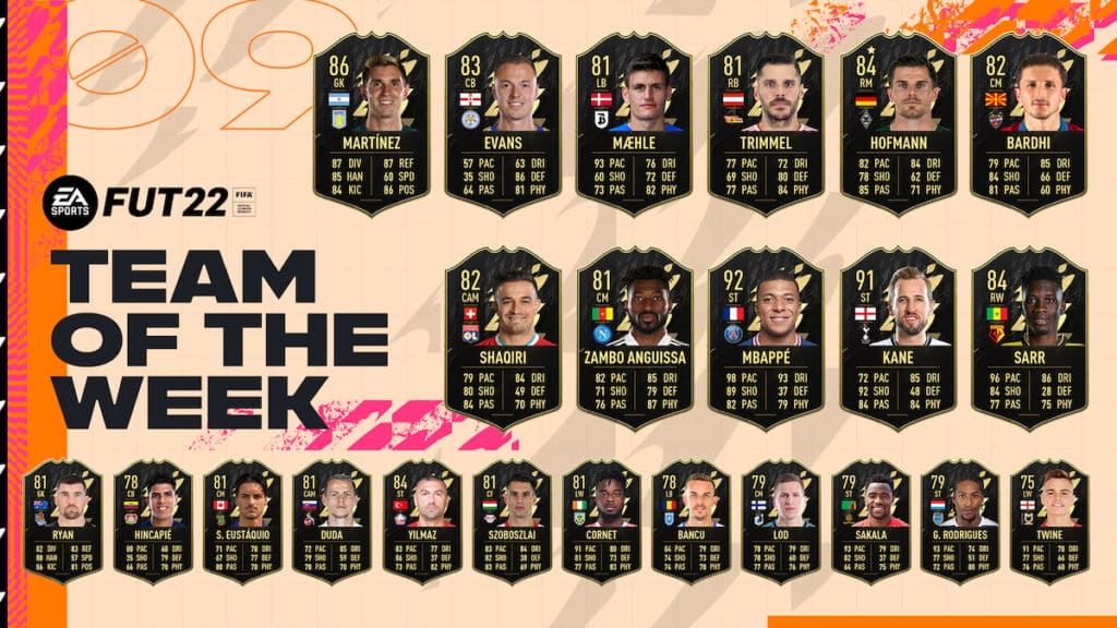 TOTW 9 de FIFA 22