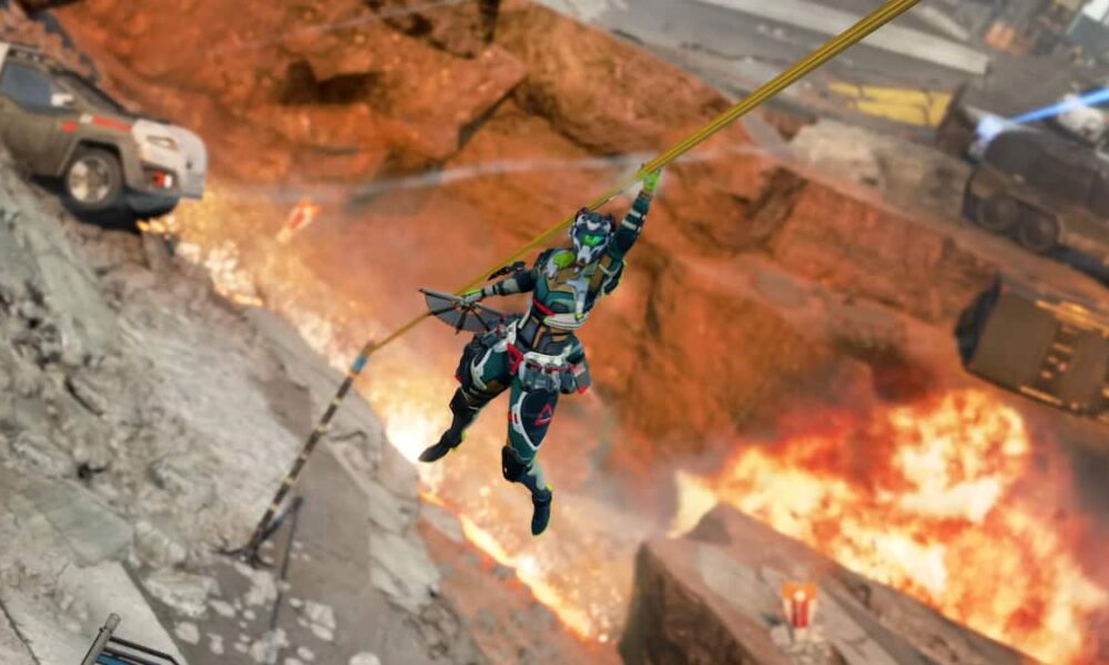 loba ziplining with heirloom in apex legends