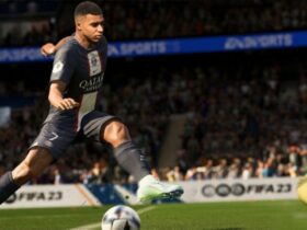 FIFA 23 player running with ball