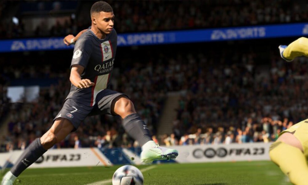 FIFA 23 player running with ball