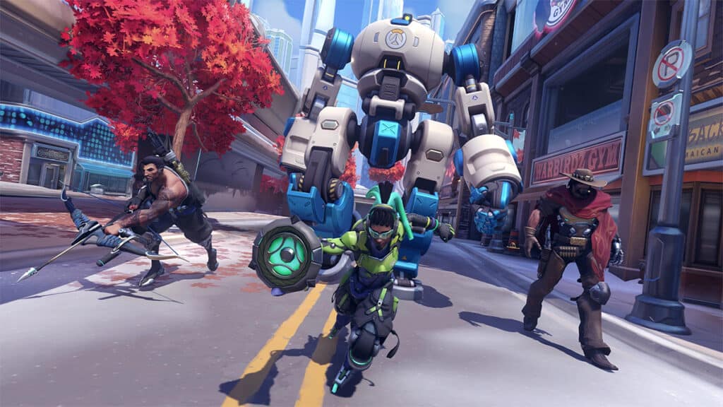 Overwatch 2 Heroes caminando por una carretera