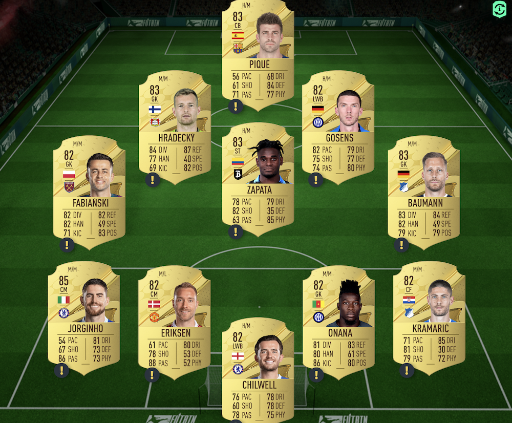 Solución SBC de FIFA 23 Harrison Dynamic Duos