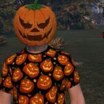 GTA Online character in pumpkin mask