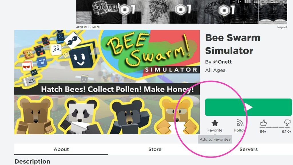 Bee Swarm Simulator se agrega a favoritos en Roblox