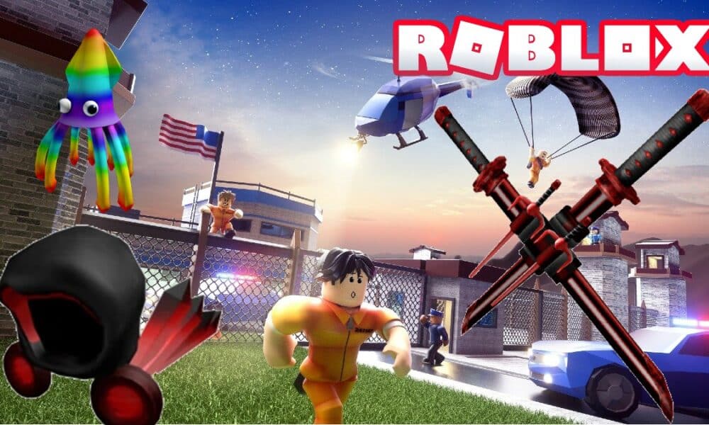 Roblox promo art with cosmetic items