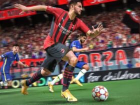 Theo Hernandez playing for AC Milan in FIFA