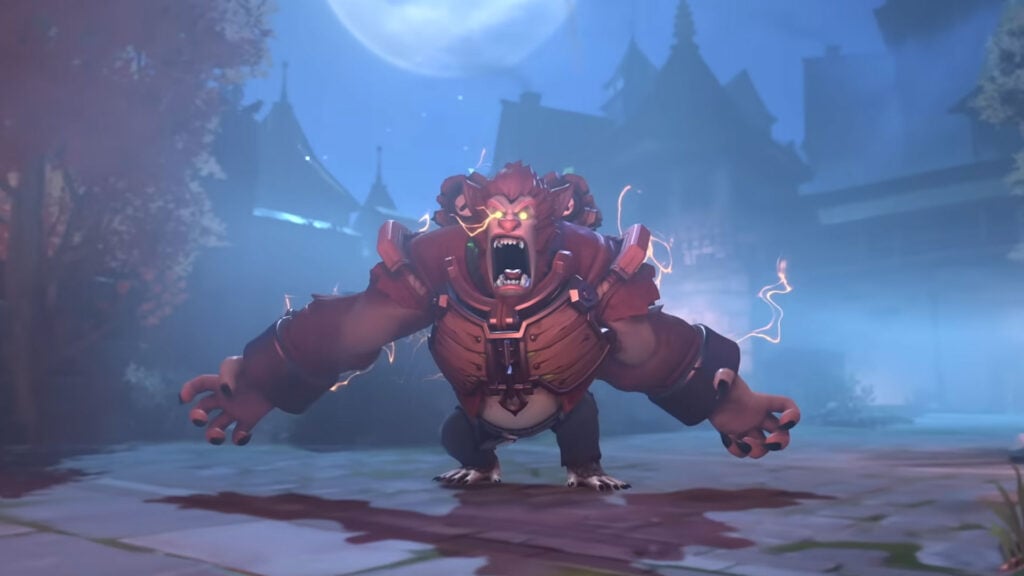 Overwatch 2 piel legendaria de winston de hombre lobo