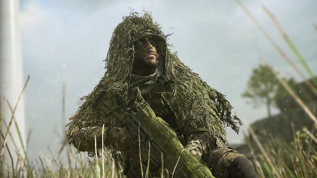 operador mw2 en traje ghillie