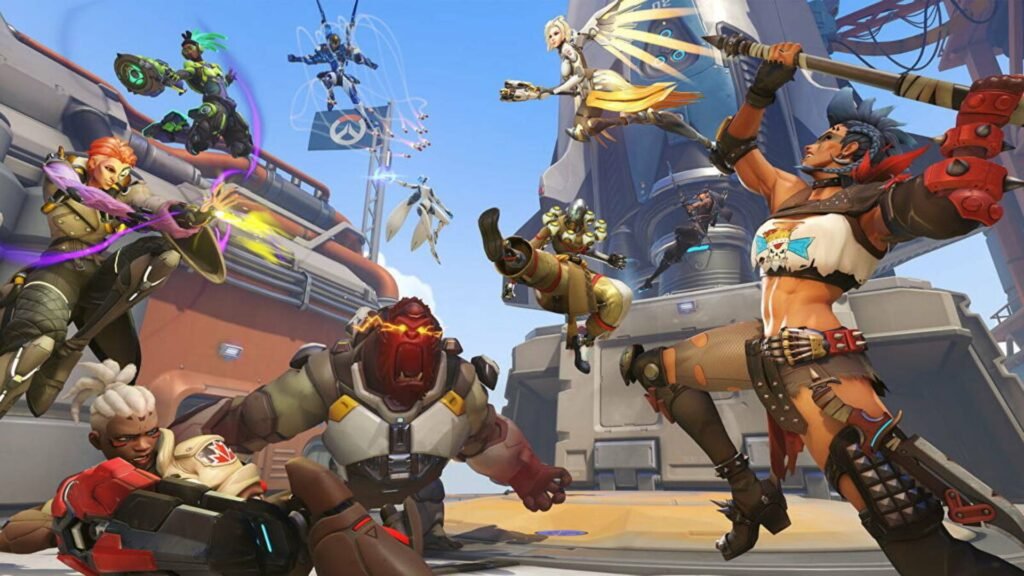 gran overwatch 2 lucha con múltiples héroes