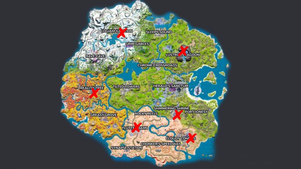 Ubicaciones del altar de alteración de Fortnite