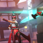 kiriko throwing a kunai in overwatch 2