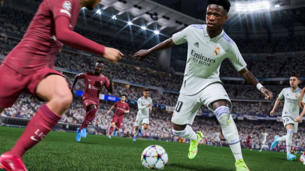 vinicius jr regateando en fifa 23