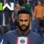 neymar jr in fifa 23 with mw2 logo