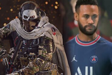 Ghost in Modern Warfare 2 and Neymar Jr in FIFA 23