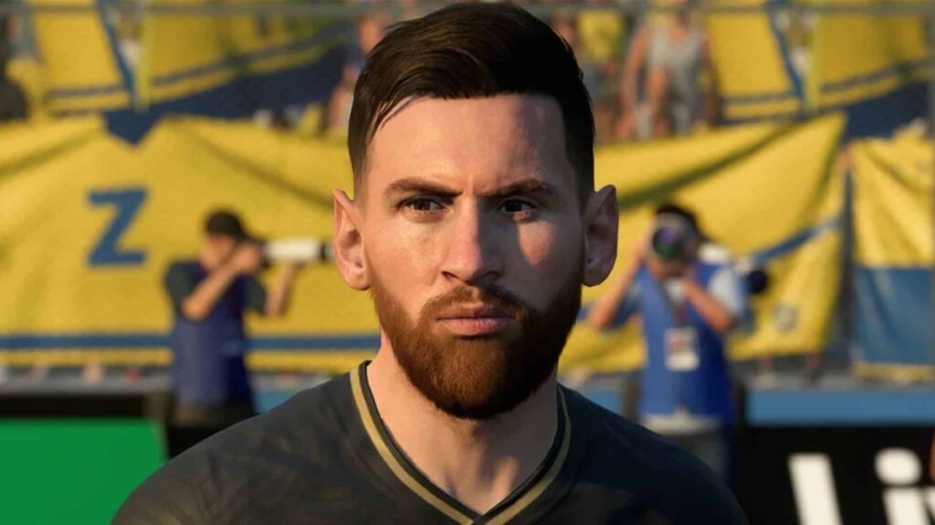 primer plano de messi en fifa 23