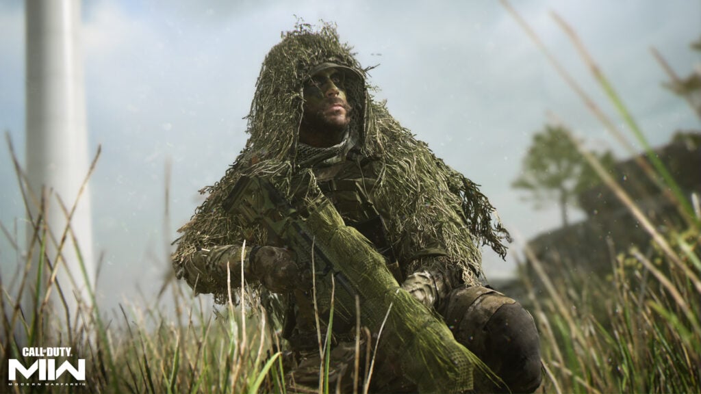 Capitán Price en traje ghillie en Modern Warfare 2