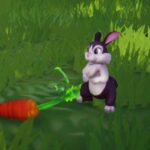 rabbit with carrot in disney dreamlight valley