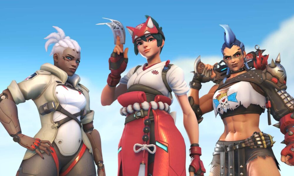 kiriko, junker queen, and sojourn in overwatch 2