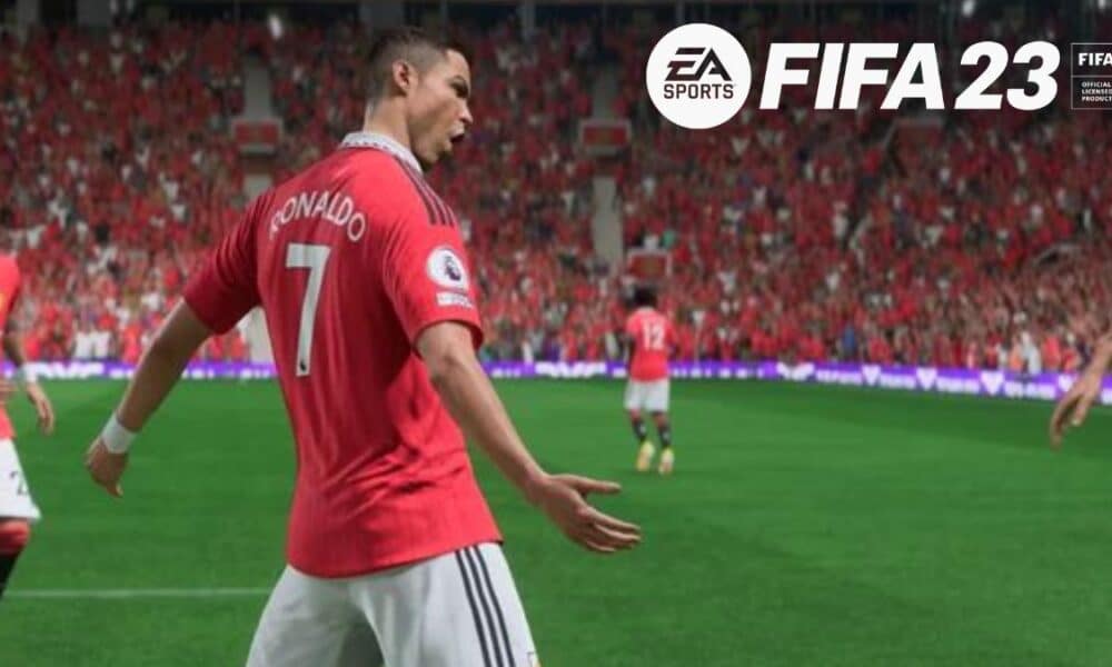 Ronaldo celebrating in FIFA 23