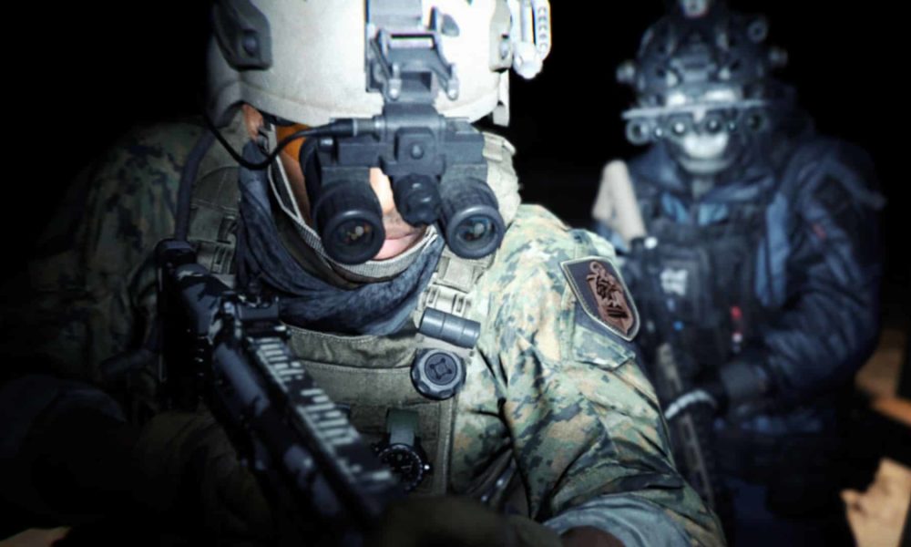 cod operators wearing night-vision goggles