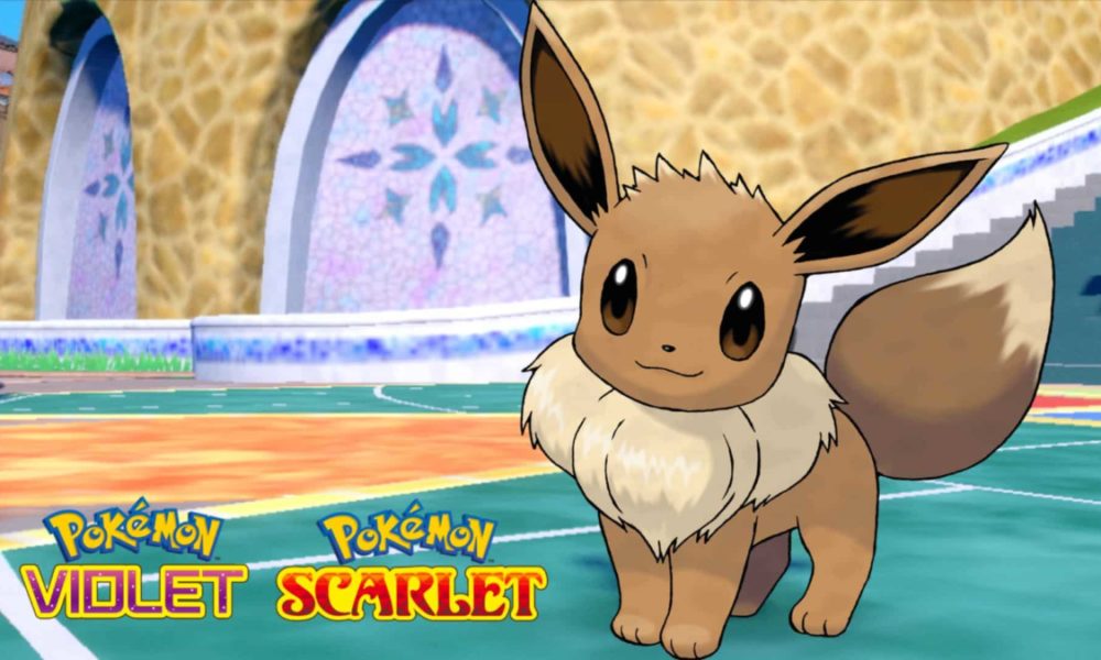 eevee posing in pokemon scarlet and violet