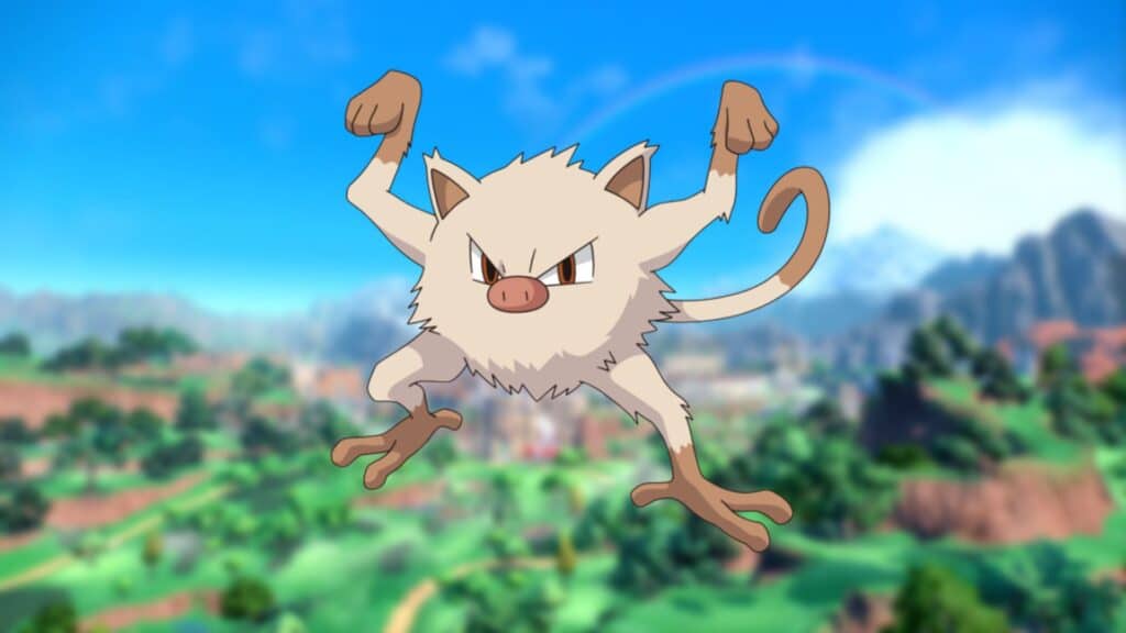 pose de mankey en pokemon escarlata y violeta