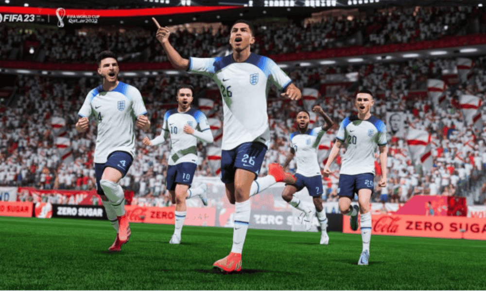 fifa 23 world cup england celebrating