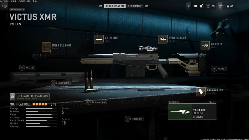 Accesorios de equipamiento Victus XMR de Modern Warfare 2