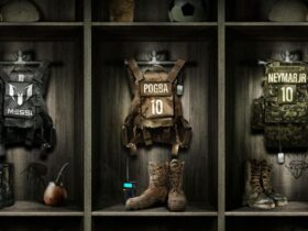 Modern Warfare 2 and Warzone 2 armor with messi, pogba, and neymar jr's names