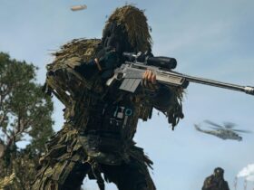 Warzone 2 player in ghillie suit